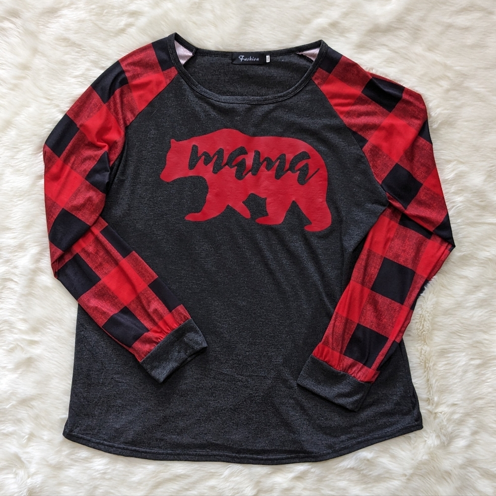 Mama Bear Plaid Shirt
